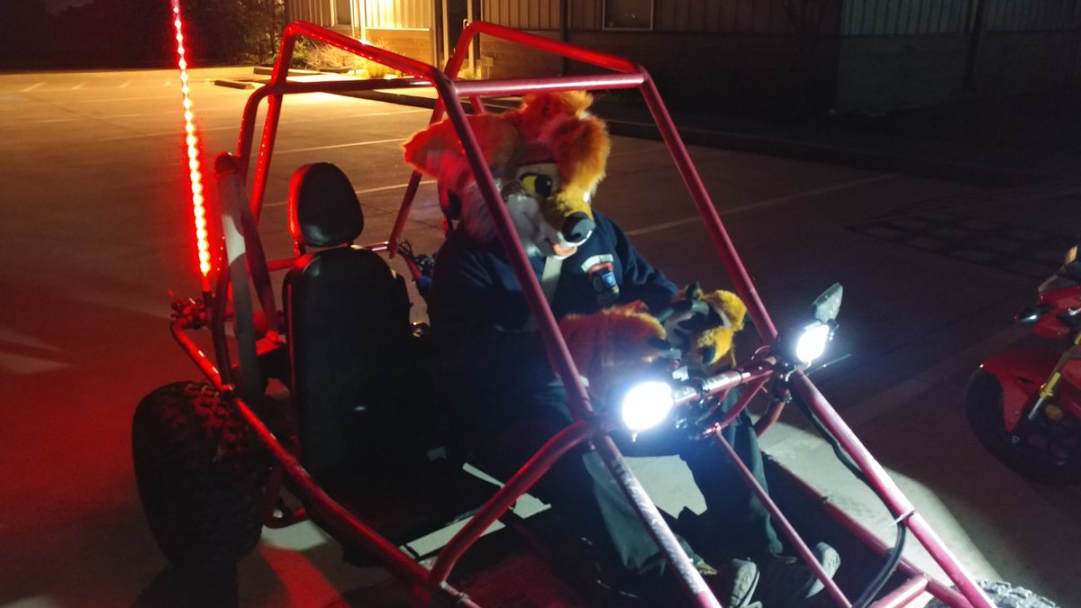 TamaskaKitsu's tweet photo. Go Kart Shenanigans Night 1
Forgot to post these over here 
#Kross #Coyote #Itsprobablymars #fursuit #gokart https://t.co/Dnit6gjT76