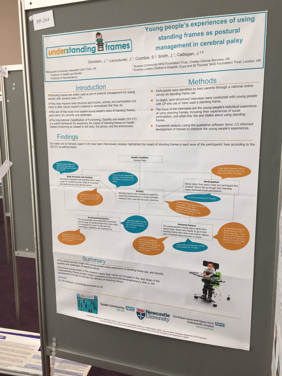 UnderstandFrame's tweet photo. Come chat to @janecagoodwin about young people's experience of using #standingframes ๐จtoday 1:30-2 pm (PP-263) #EACD2017 https://t.co/37tF4yb4y8