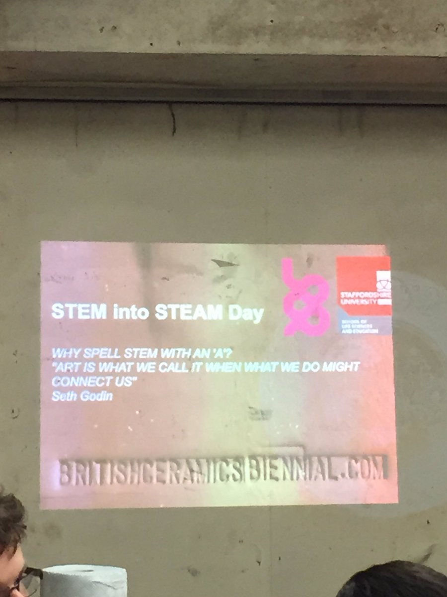 StaffsmathsPGCE's tweet photo. STEM into STEAM day at Spode! With @StaffsUni @BCBfestival #sot2021 #STEMintoSTEAM #ClayCPD @StaffsLSE https://t.co/R2RoUBuOHH