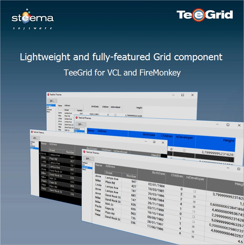 mySolutionsCL's tweet image. EmbarcaderoTech: RT SteemaSoftware: #TeeGrid grid control for VCL/FMX. Free for non-commercial use.Try it: …