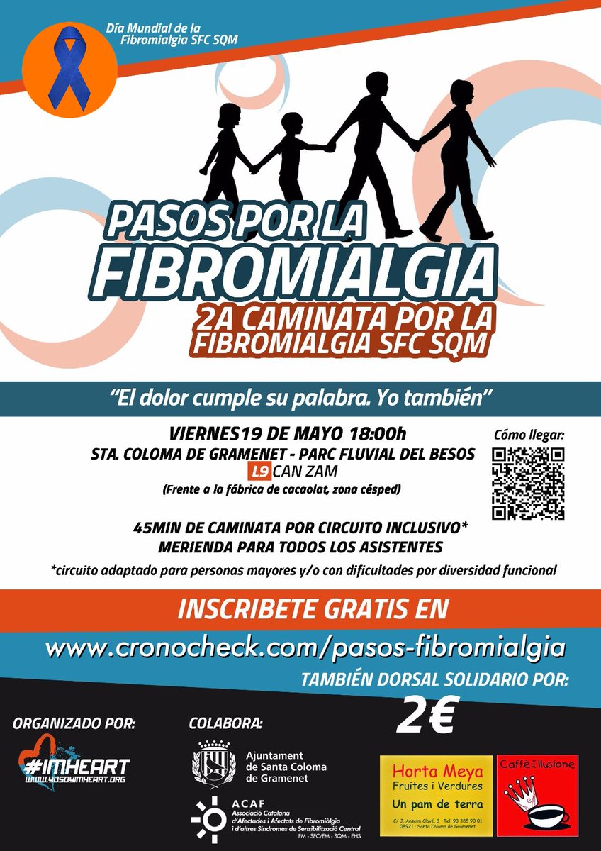 ACAFssc's tweet photo. Esta tarde 18h, paseo #solidario #IMHeart❤️apto para todas edades en #SantaColoma. Con merienda! #FFPaciente + info: https://t.co/nL2FvhA8mC https://t.co/YxHnvmyGdo