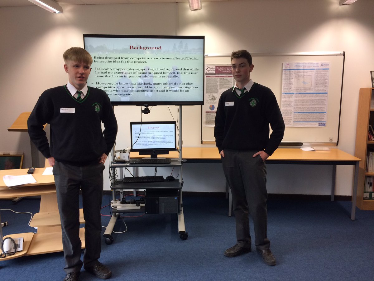 mariankeating's tweet photo. @abbeytipp Tadhg Carew and Jack Quirke presenting their BT Young Scientist Project to PESS @UL @BTYSTE https://t.co/7HJmUYMnI9