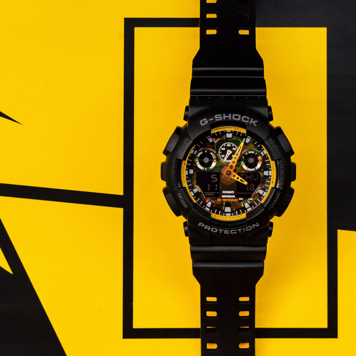 g shock ga 100 yellow