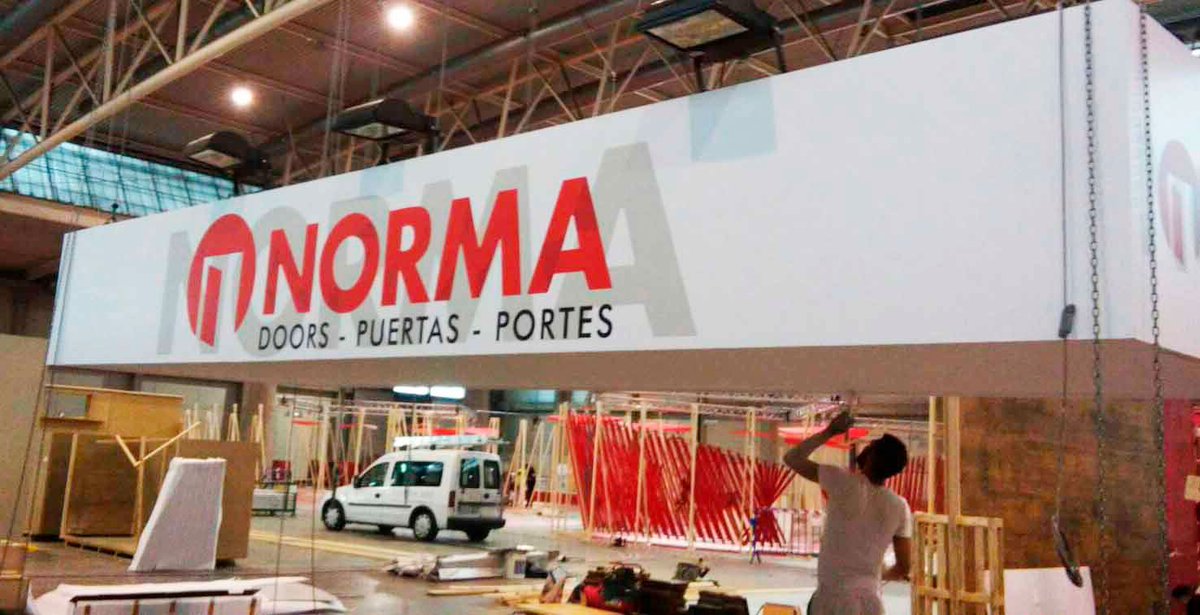 Muy satisfechos con el resultado del estand que va a representar a Norma Doors en #Construmat 2017 de la <a href="/Fira_Barcelona/">Fira Barcelona</a>: