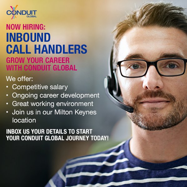 conduitcardiff's tweet photo. Tell your friends we are looking for customer focused individuals to join our Healthcare Services Team! #weconduit #FridayFeeling #career https://t.co/leXCJB23rb