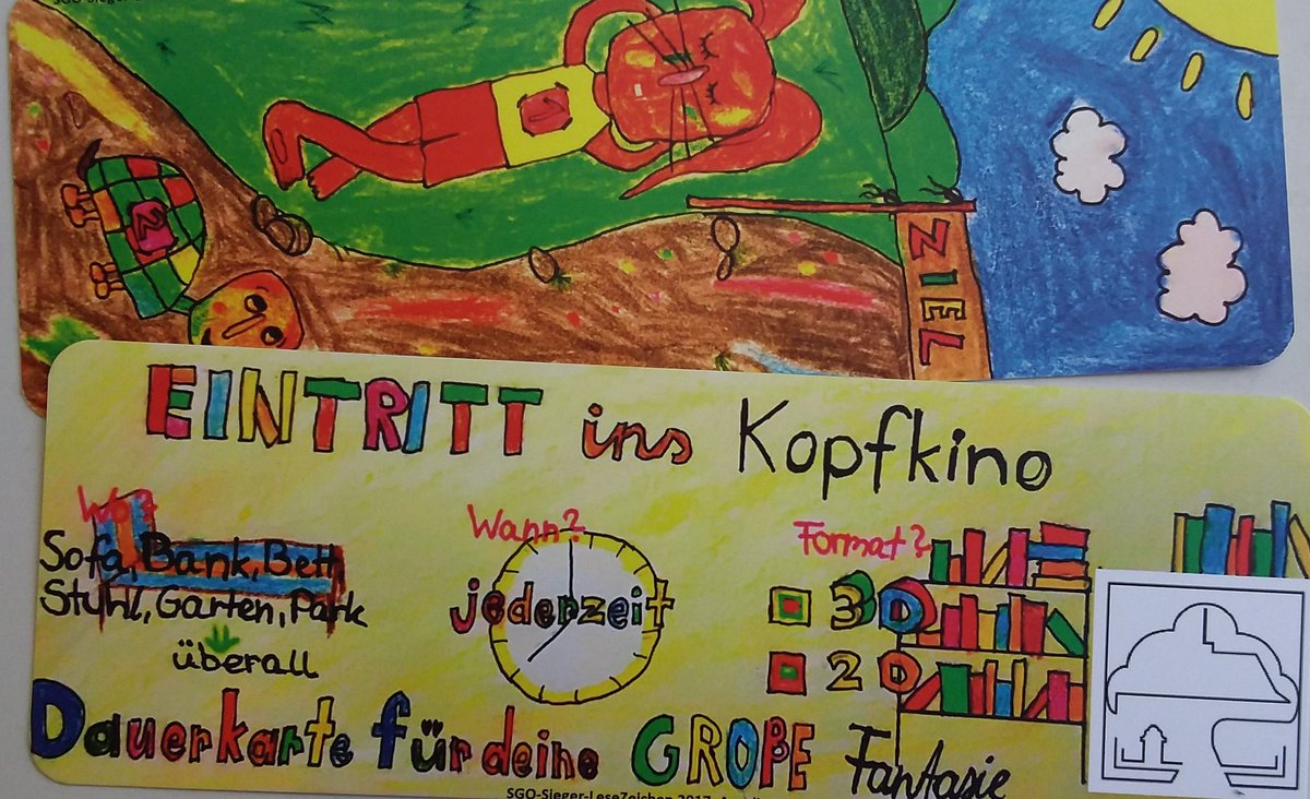 KlassenTweets's tweet photo. @gesineschulz Lesen ist die Eintrittskarte ins Kopfkino - Wir gestalten Lesezeichen https://t.co/zVbJQgF5x7