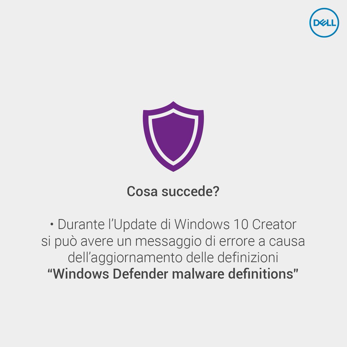 DellAiuta's tweet image. Se avete avuto messaggio di errore di #WindowsDefender durante l&apos;update di #WindowsCreator seguite queste soluzioni dell.to/2qAe3kV