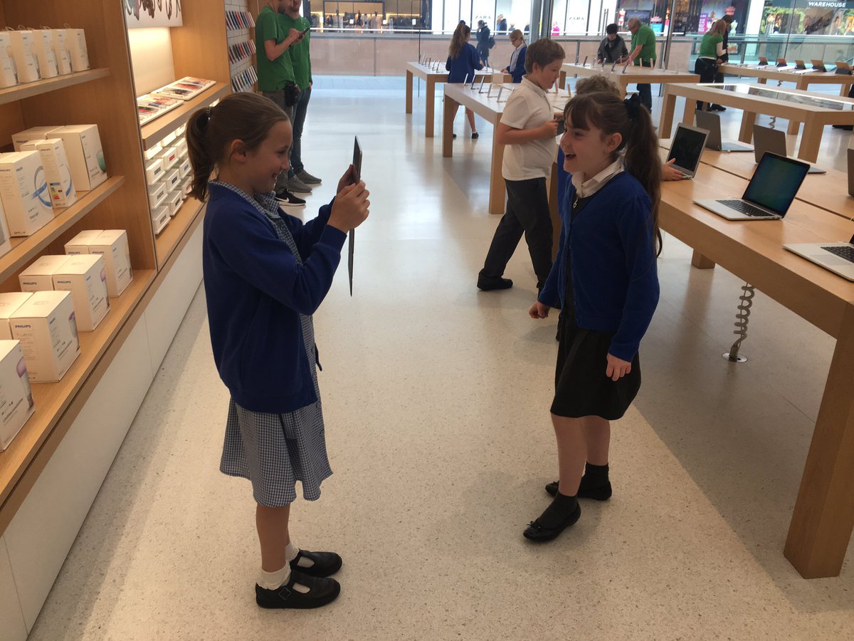 PrescotPrimary's tweet photo. We are creating videos about our day out to #AppleLiverpool #TodayatApple https://t.co/WdZcPIglxt