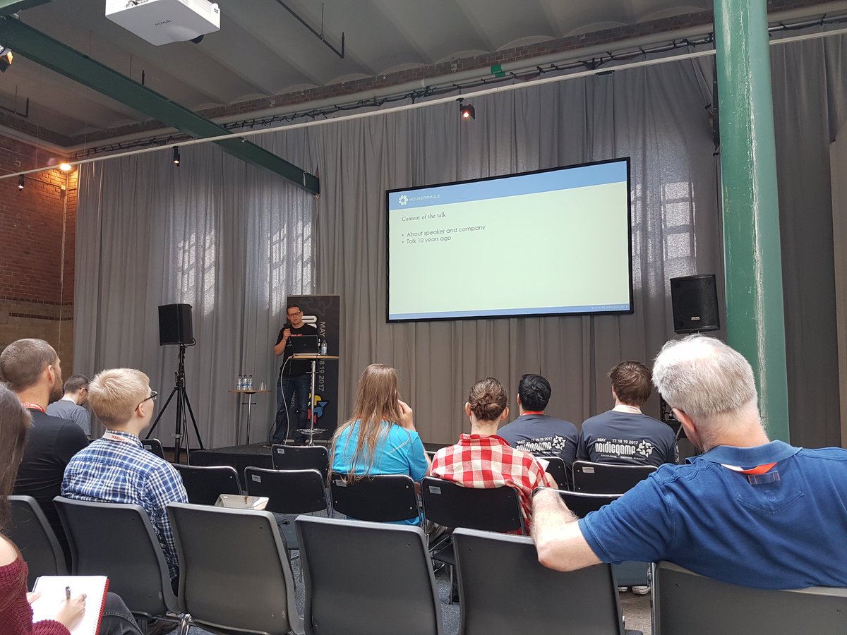 HSiversson's tweet photo. @IlariHMQ talking about how his company had to adapt to survive in the industry. Now in Stockholm! #nordicgame #ng2017 https://t.co/hVoHzo2wfB