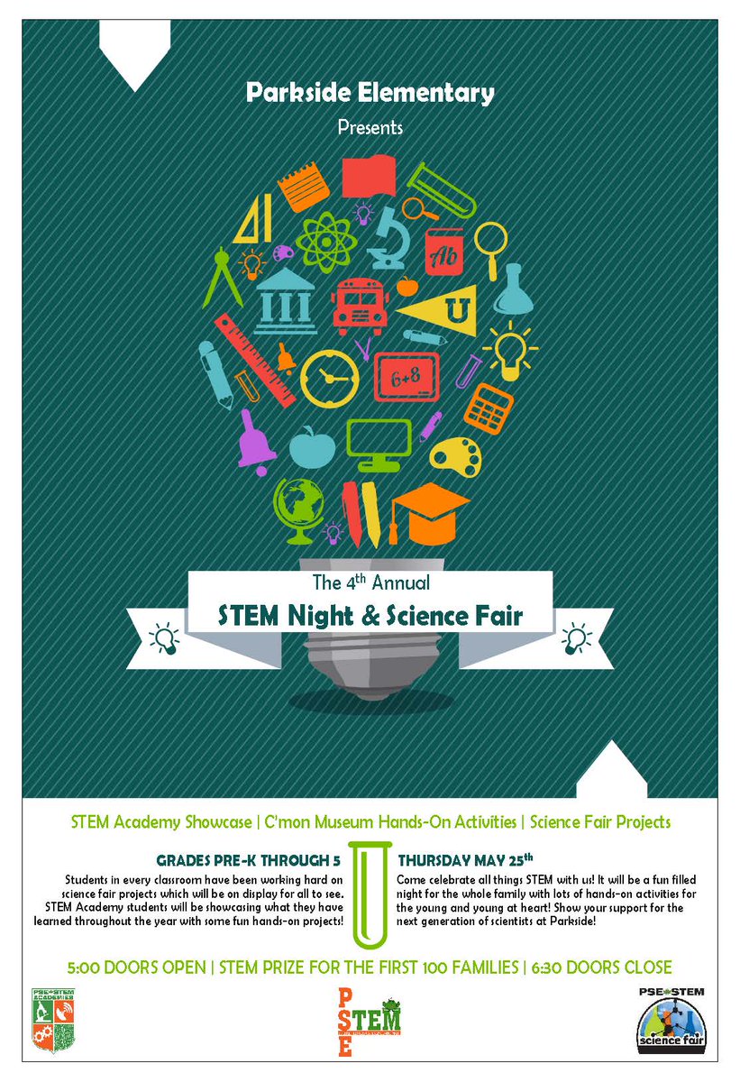 mrwarescience's tweet photo. #PSESTEMNight 2017 is less than a week away! I can't wait to see all the @ParksideProud science fair projects on display! @CollierScience https://t.co/ys4YFd5BQJ