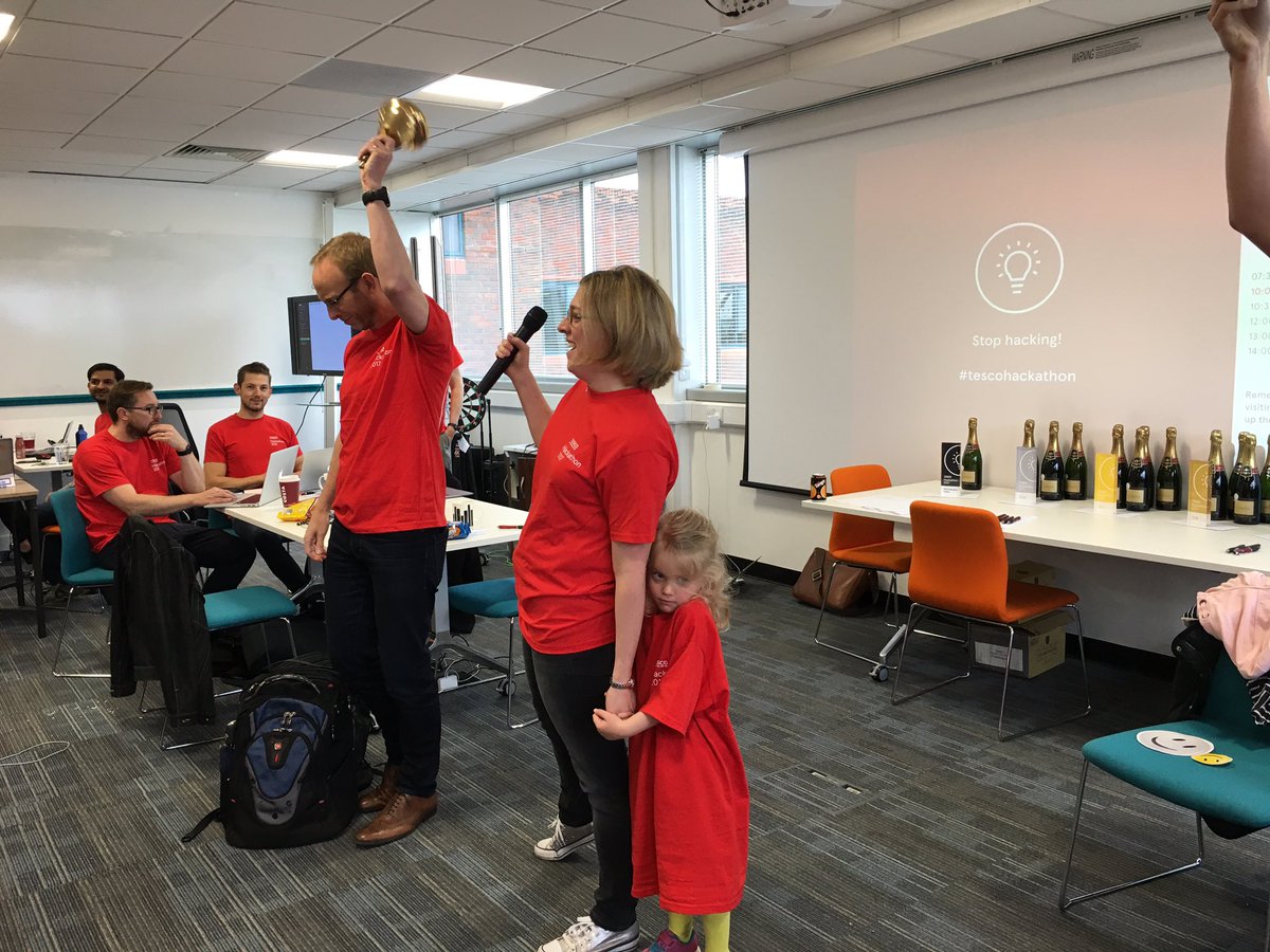 V_Leftwich's tweet photo. Tesco Hackathon 2017 over! 24 hours of coding fun, now it's time for judging! #TescoHackathon https://t.co/7jb0GNFKG2