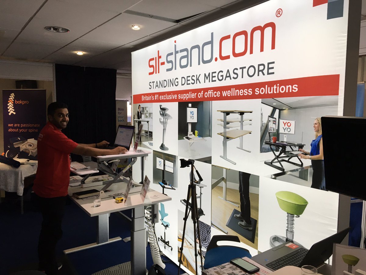 We're at @BackPain2017 over the next 2 days! Come to Stand J11 and see some solutions that can solve your back problems! #SitLess #MoveMore