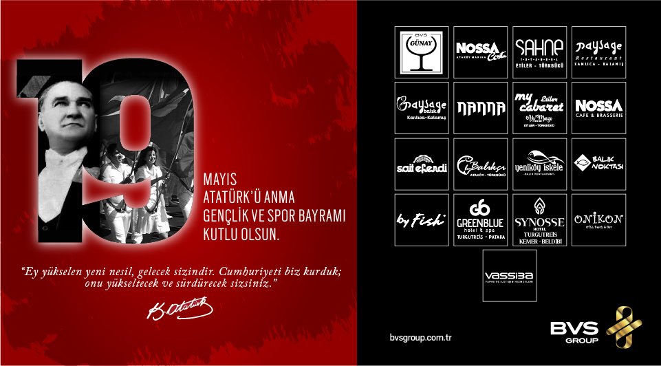 #19Mayıs Atatürk'ü Anma Gençlik ve Spor Bayramı Kutlu Olsun..