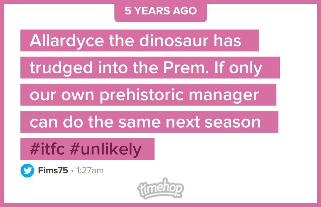 Fims75's tweet image. Five years ago I was calling #jewellout "prehistoric" 
#itfc