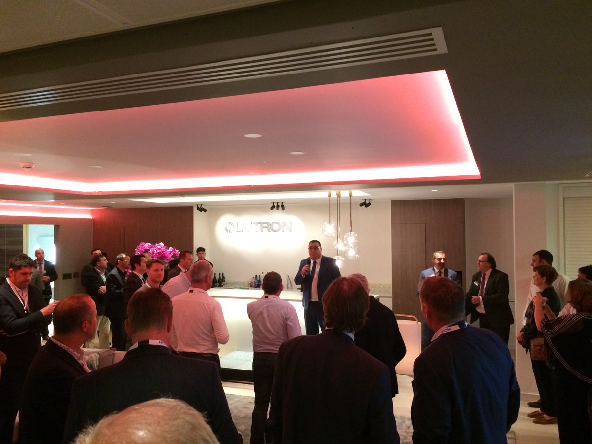 Realysgroup's tweet photo. We thoroughly enjoyed the big launch of the @Lutron European Experience Centre last night! What a beautiful space! #Design #London https://t.co/swhD2iVC8J