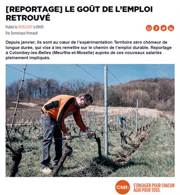 ZeroChomeurLD's tweet photo. [#InnovationSociale] A #Colombey grâce à l'expérimentation @ZeroChomeurLD ils retrouvent le goût de l'#emploi @CFDT ►https://t.co/J7cjIH1qxE https://t.co/Msk07vBLeR
