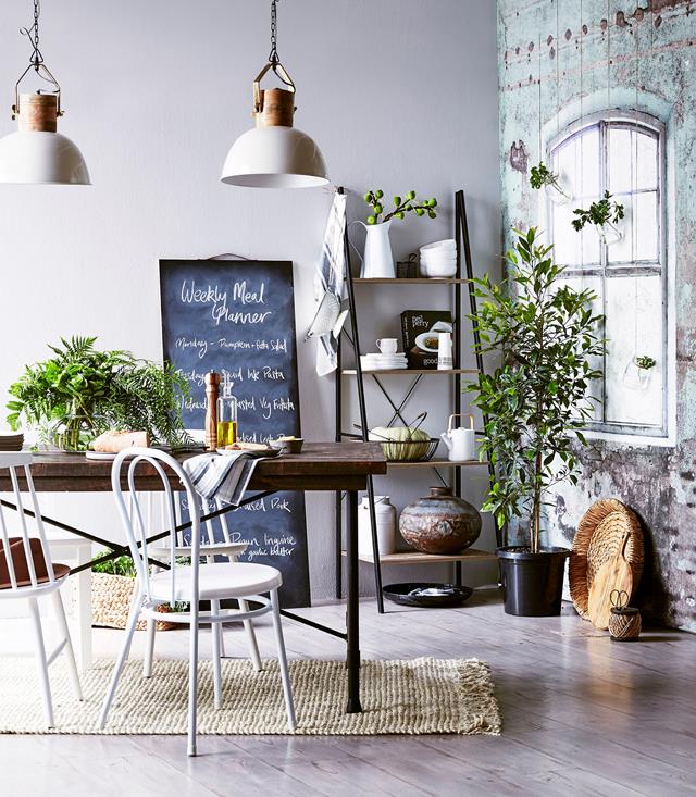 Recreate this statement industrial dining room style and shop the look here: pnw-b.ctx.ly/r/5nov4