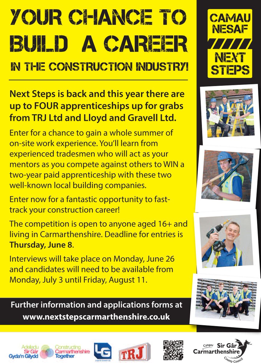 NextStepsCarms's tweet photo. Up to 4 apprenticeships up for grabs? #NextSteps https://t.co/CuQjG2tWOs