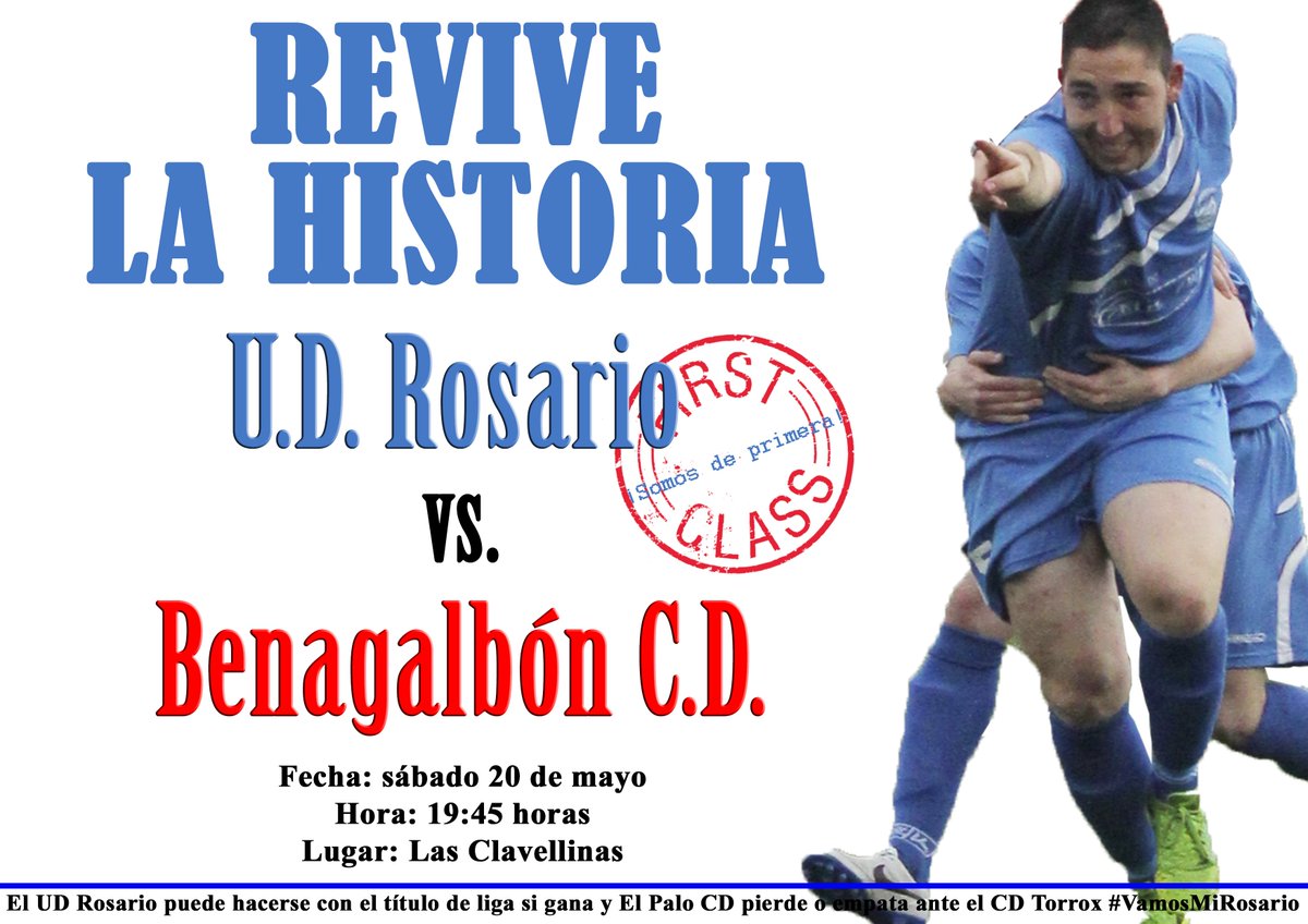 _UDRosario's tweet photo. El UD Rosario busca alzarse con el título de campeón de liga ante su afición ¿Vas a faltar a tu cita con Las Clavellinas? #VamosMiRosario https://t.co/C8E9BlEA7g
