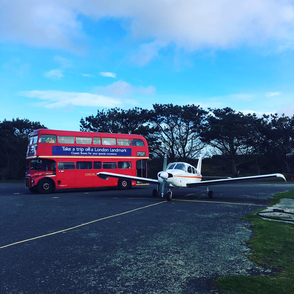 AliiRussell's tweet photo. @bus_coachbuyer #bcbphotofriday "Ruby" Routemaster at Perranporth Airfield in the sun! https://t.co/uIbJp5HWHr