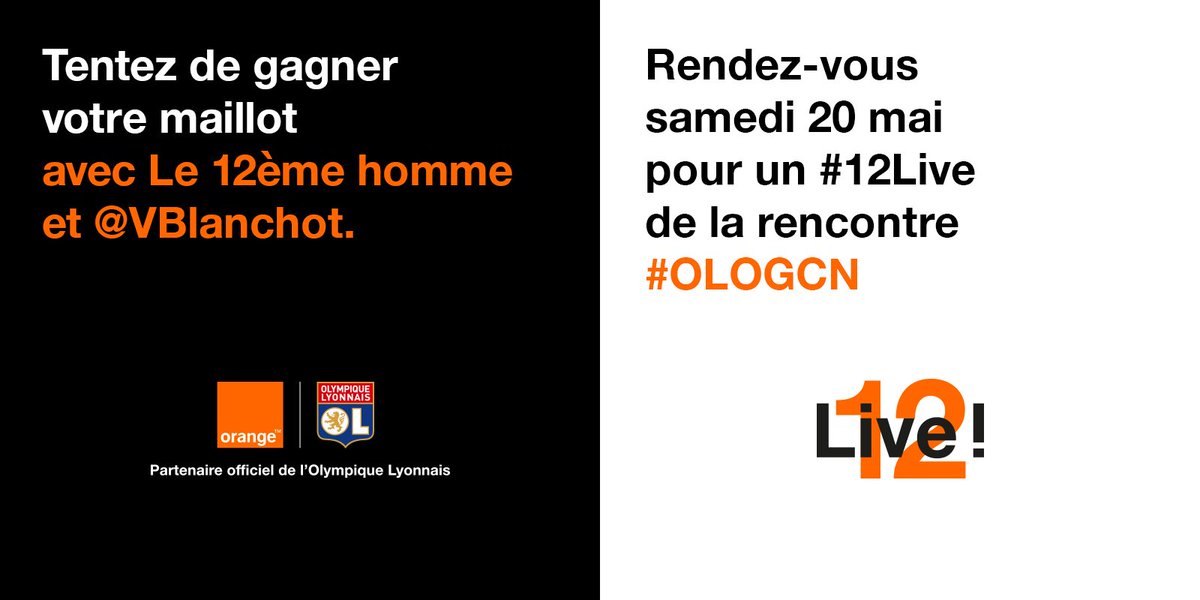 vblanchot's tweet photo. 🎥  #12Live
RT + Follow @le12emehomme et @vblanchot pour remporter ton maillot de l’@OL ! ⚽
RDV samedi soir pour #OLOGCN !
#TeamOL 🔴🔵 https://t.co/SilDS7Allg