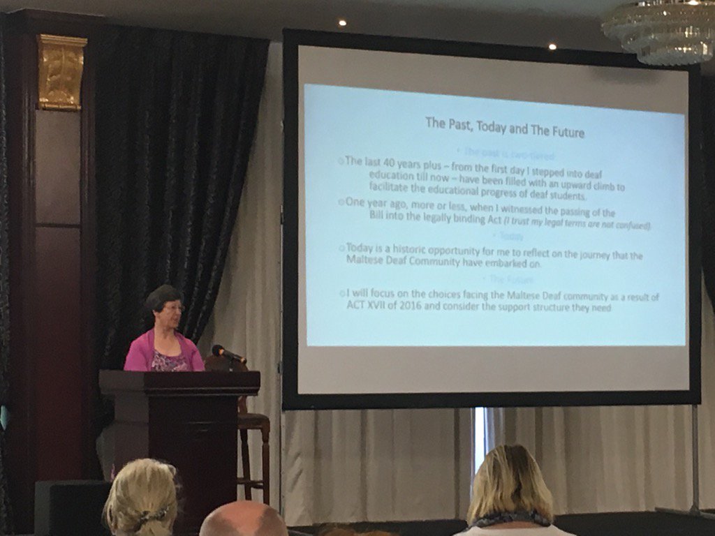 leesonl's tweet photo. Marie Alexander on the #MalteseSignLanguageRecognitionAct2016 & implications of same @EUD_Brussels #EUDGA #EUD2017 https://t.co/G1H23KZzyD