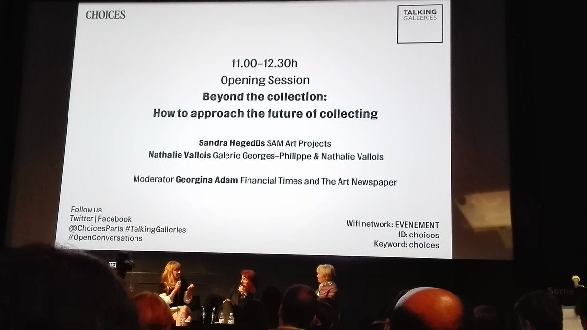 The future of #art #collecting @ChoicesParis #talkinggalleries #openconversations @CentrePompidou