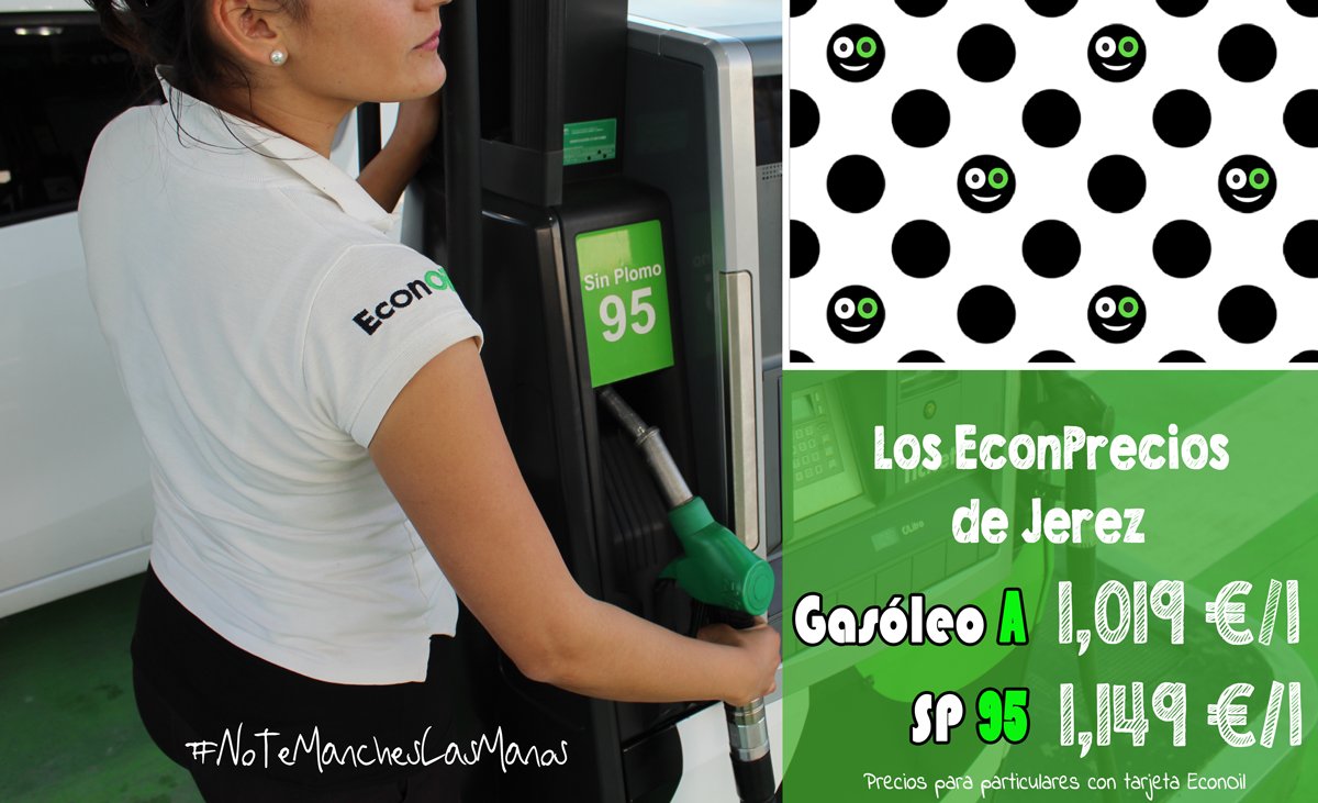 Econoil's tweet photo. ¡Seguimos de Feria y con estos precios! 😀💃🐴 #FeriaDelCaballo2017 #Jerez https://t.co/GWHyl0aJVe