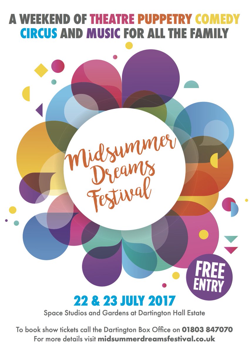 midsummerdreams's tweet photo. Have you got plans for this weekend? Well now you do! Come to our family theatre festival - its free entry! #devonhour #southdevon https://t.co/vdOEoAbRxs