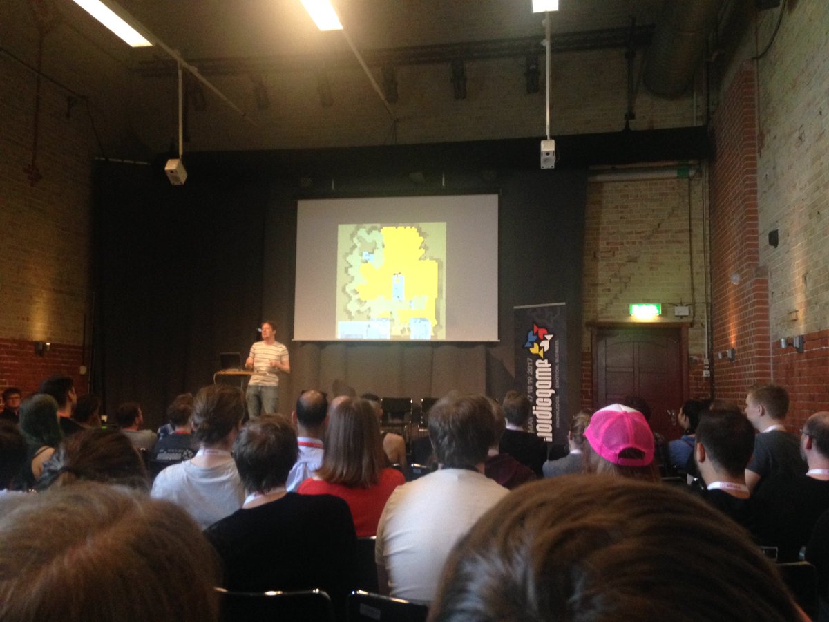 Terlandsson's tweet photo. Some great tips from Joris about procedural generation #ngtalk #nordicgame #ng17 #GameDev https://t.co/AljZTc04YQ