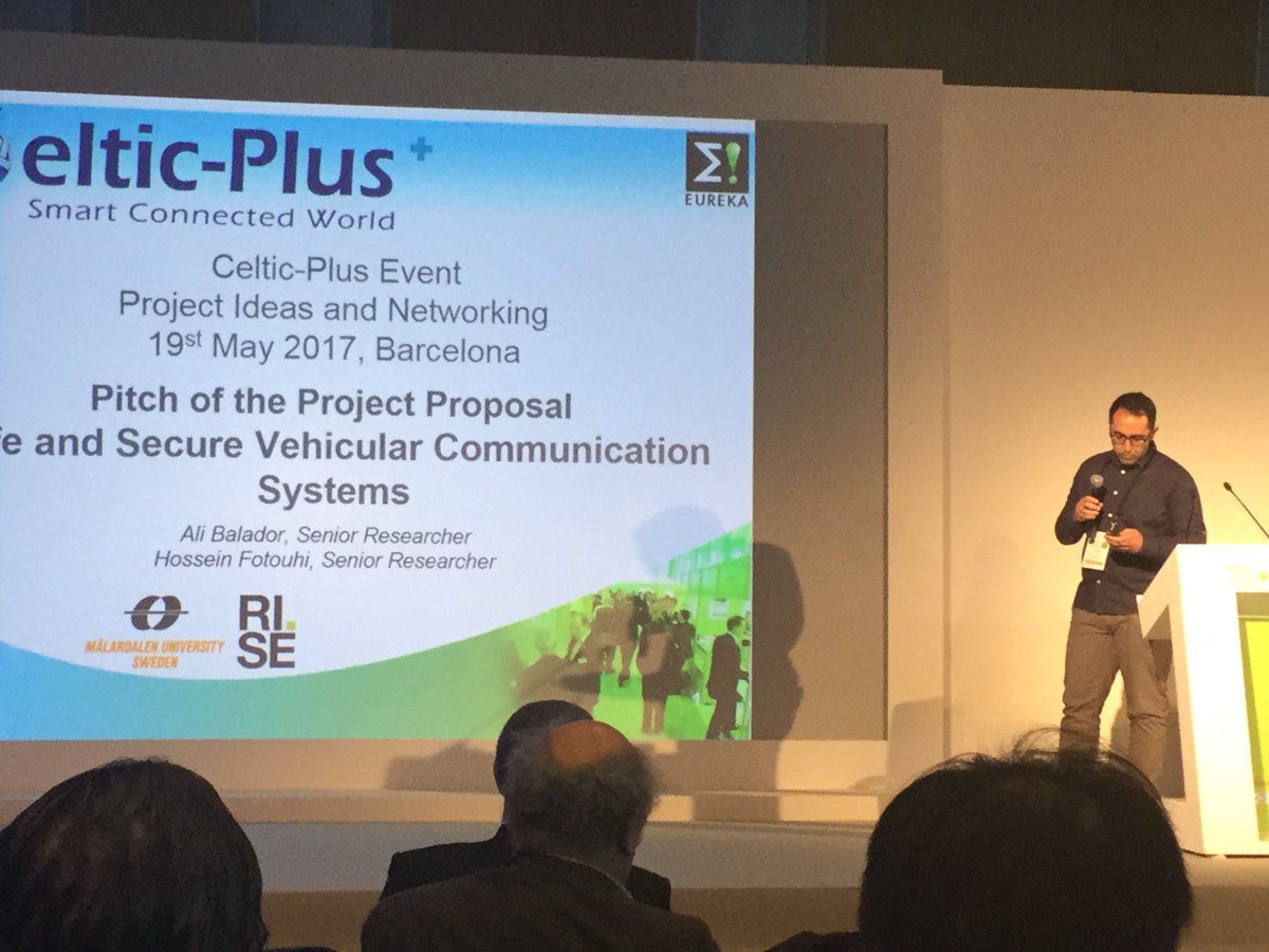DrSEldh's tweet photo. Ali Balador @RISEsweden makes a pitch at #celticplus @EUREKA_NETWORK #eurekainnovationweek #EUREKAweek17 https://t.co/XA9YunhfEK
