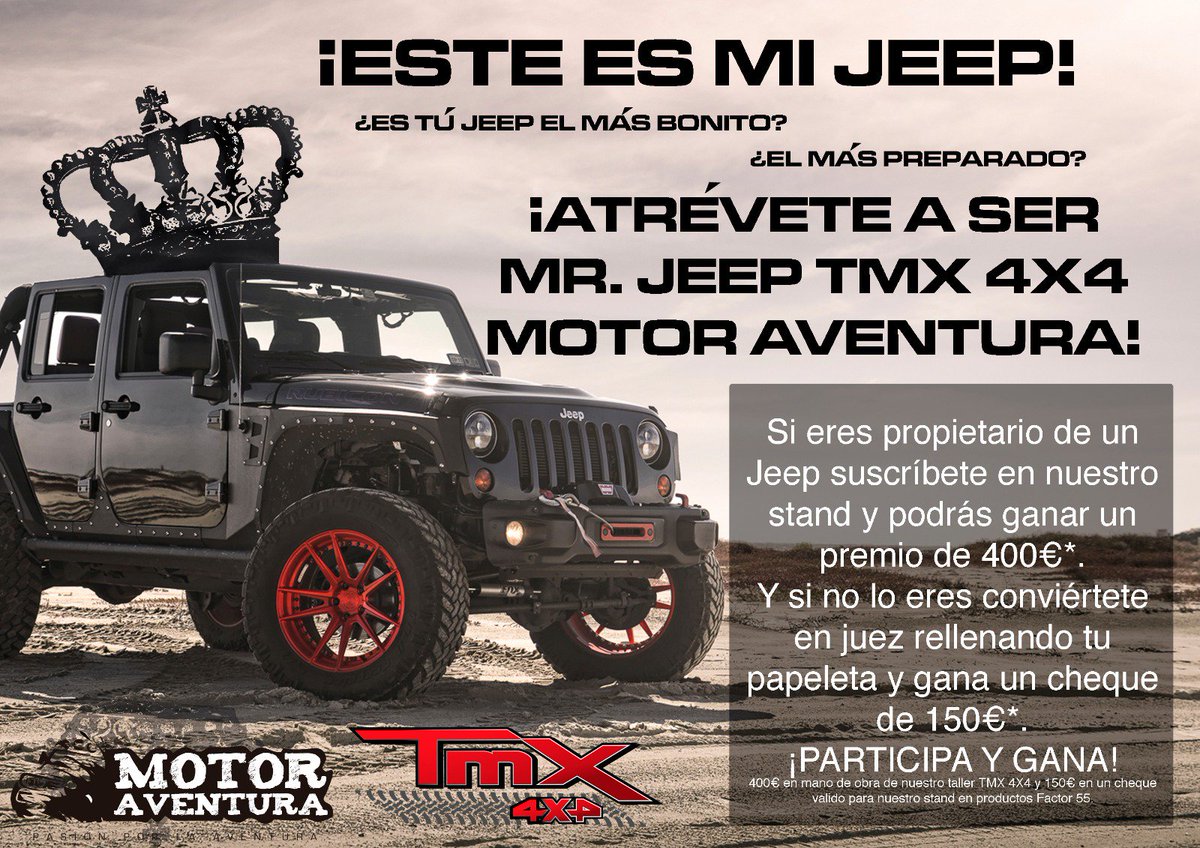 MEGA ANUNCIO!! podéis leer las condiciones del concurso en Facebook facebook.com/transformacion… <a href="/Feriadelmotor/">Feria Motor Aventura</a>