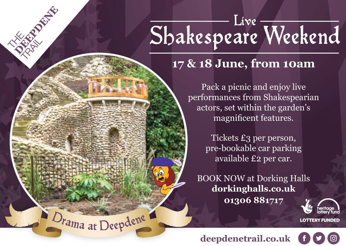 How does some live Shakespeare sound? Free Sat 17 &amp; Sun 18 June? Get yourself down to the <a href="/deepdenetrail/">TheDeepdeneTrail</a>! socsi.in/1Um6e