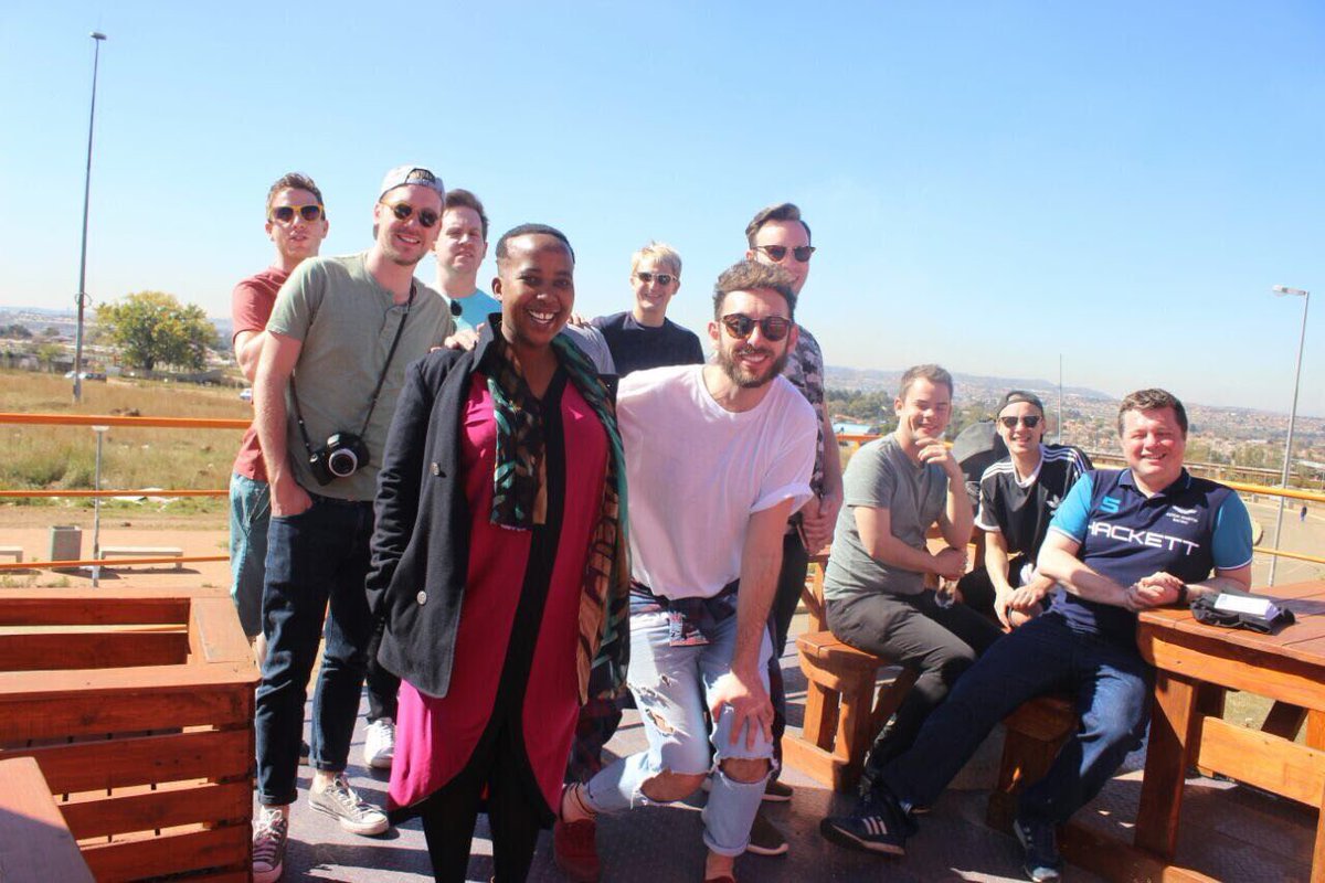 TenorsWorldTour's tweet photo. We went to Soweto yesterday &amp; visited @sowetotheatres -what an incredible place, thanks for having us! @joburgtheatre #tenorsSA #Theatre🇿🇦��🏼 https://t.co/U52yp0vBfg