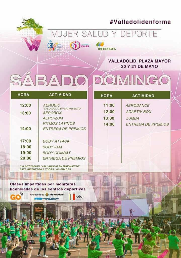 deportexsalud's tweet photo. Aquí tienes el programa completo. Hay mucho para elegir 💪#Valladolidenforma https://t.co/Omn0FBxsKI