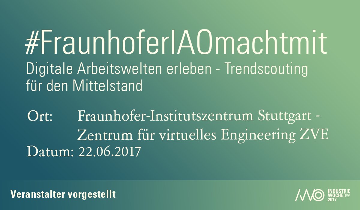 iaostuttgart's tweet photo. Wie verändern sich Produkte, Dienstleistungen &amp; Geschäftsmodelle? Jetzt kostenlos anmelden zur Industriewoche ➡️ https://t.co/RjGyoCOM1A https://t.co/KWjAD54ume
