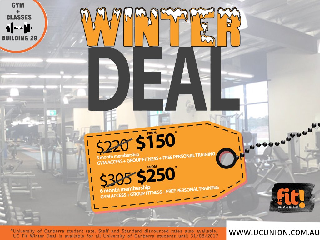 UCFitGym's tweet photo. Looking for a Gym to keep fit this Winter?
UCFit! Gym has cheap winter deals on offer until the end of August!
#gym #fitness #health https://t.co/1cJ6JlRnXi