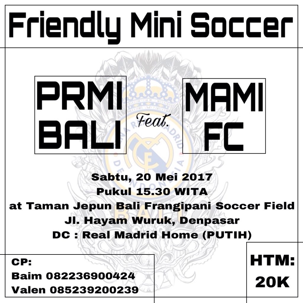 madrid_indoBALI's tweet photo. #FriendlyMiniSoccer w/ @madrid_indoBALI feat. Mami FC 👇🏼👇🏼👇🏼
.
.
[@Madrid_Indo] https://t.co/t37rTwsPkN