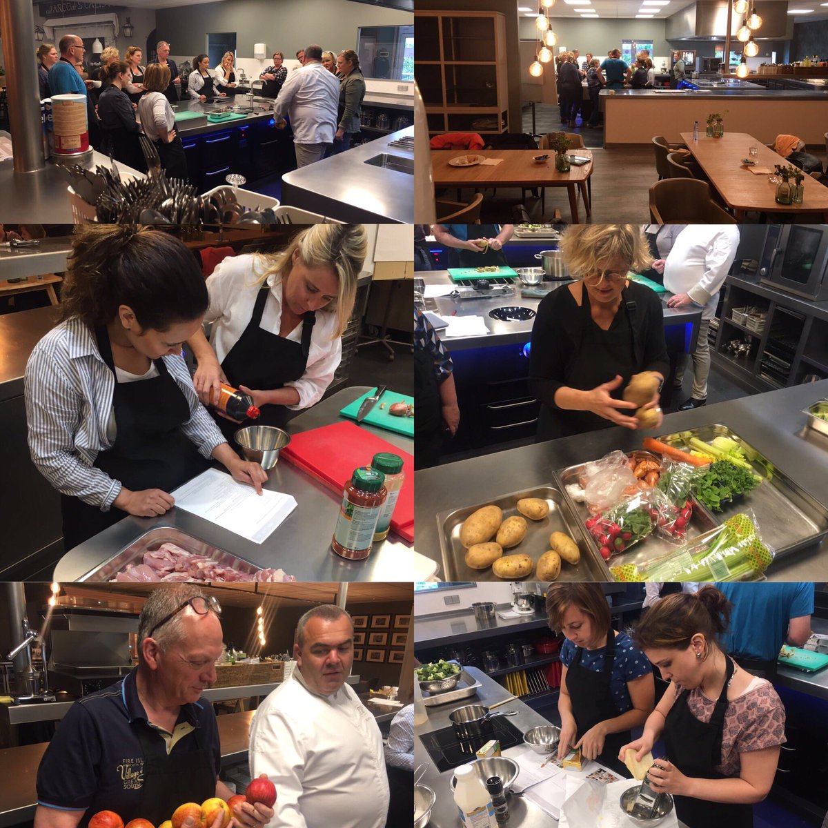 #vmbo docenten aan de slag in de keuken en het restaurant! #bijscholingvmbo #denp #fontys #fec. Ook interesse? Zie: bijscholingvmbo.nl/cursussen/werk…