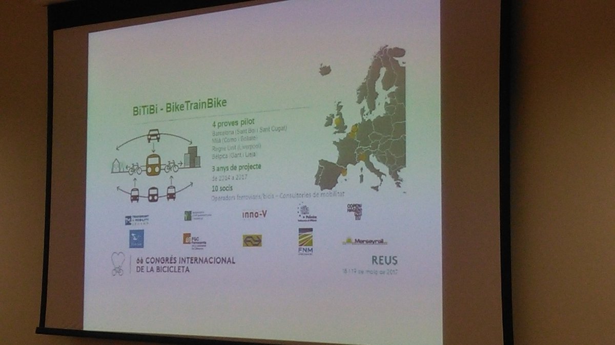 BiTiBiCat's tweet photo. Oriol Juncadella @FGC presenta l'experiència del projecte @BiTiBiCat @biketrainbike al @congresbici https://t.co/kQFyFx1wiJ