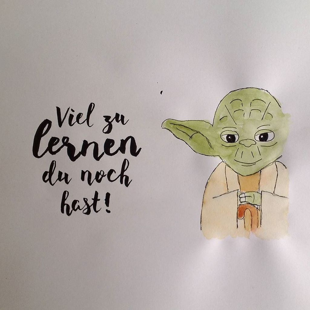 desORmad's tweet photo. „Viel zu lernen du noch hast!“ (#letterattackchallenge von @FrauHoelle)
#lettering #handlettering #brushlettering… https://t.co/dioBBMFsLy https://t.co/UOLbQUwiNA