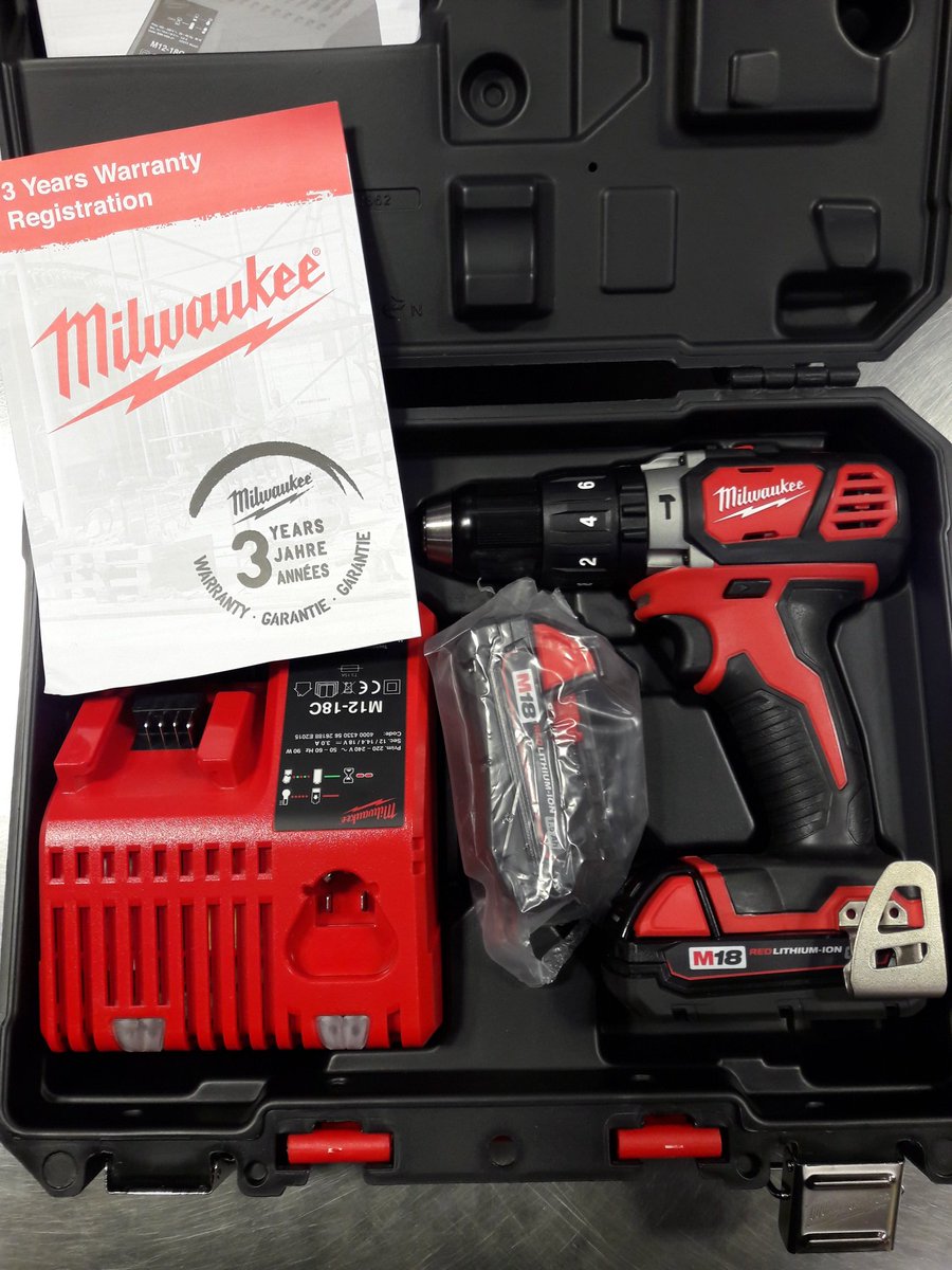 Milwaukee M18SET1C-152C combi drill 18v  2x1.5ah batteries. £129 +vat. Limited stocks!!!