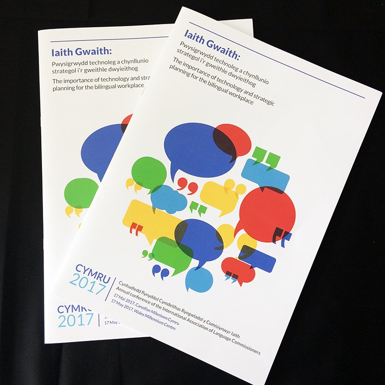 Waters_Creative's tweet photo. Llongyfarchiadau i @ComyGymraeg ar achlysur llwyddianus. Mae’r tîm wedi mwynhau dylunio’r rhaglenni #IALC2017 https://t.co/BnmF7PIWXh