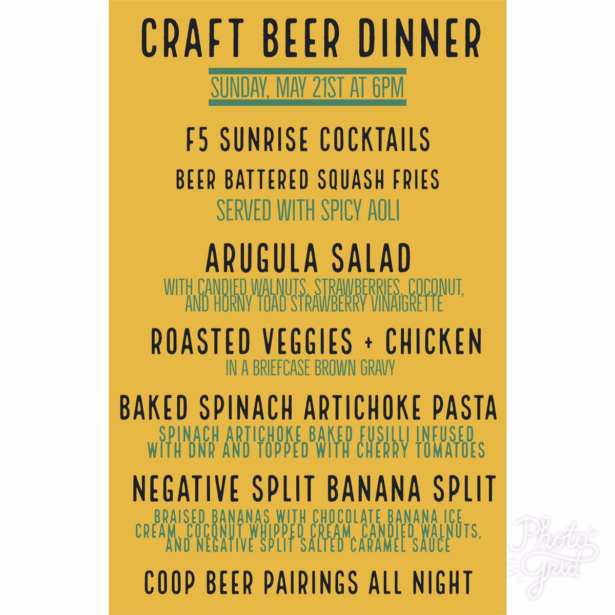 COOPAleWorks's tweet photo. We're wrapping up @OKCcbw Sunday night at @LoadedBowlTruck. Join us for a conscious craft beer dinner. https://t.co/QxLGMThsr7 https://t.co/GQPs88Yg21