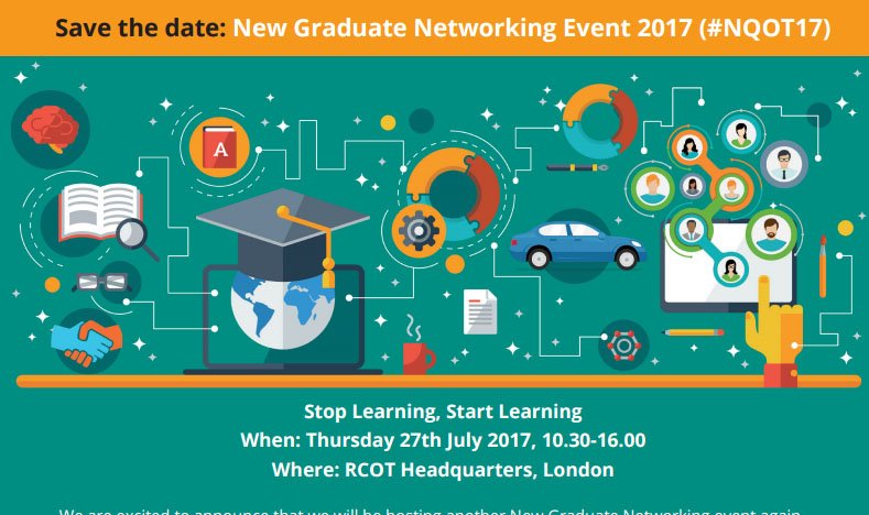 theRCOT's tweet photo. An RCOT member who has graduated in the last 2 years? Come to our New Graduate Day on 27/07! https://t.co/T77dhVRAkp #occupationaltherapy https://t.co/QezeclXU0b