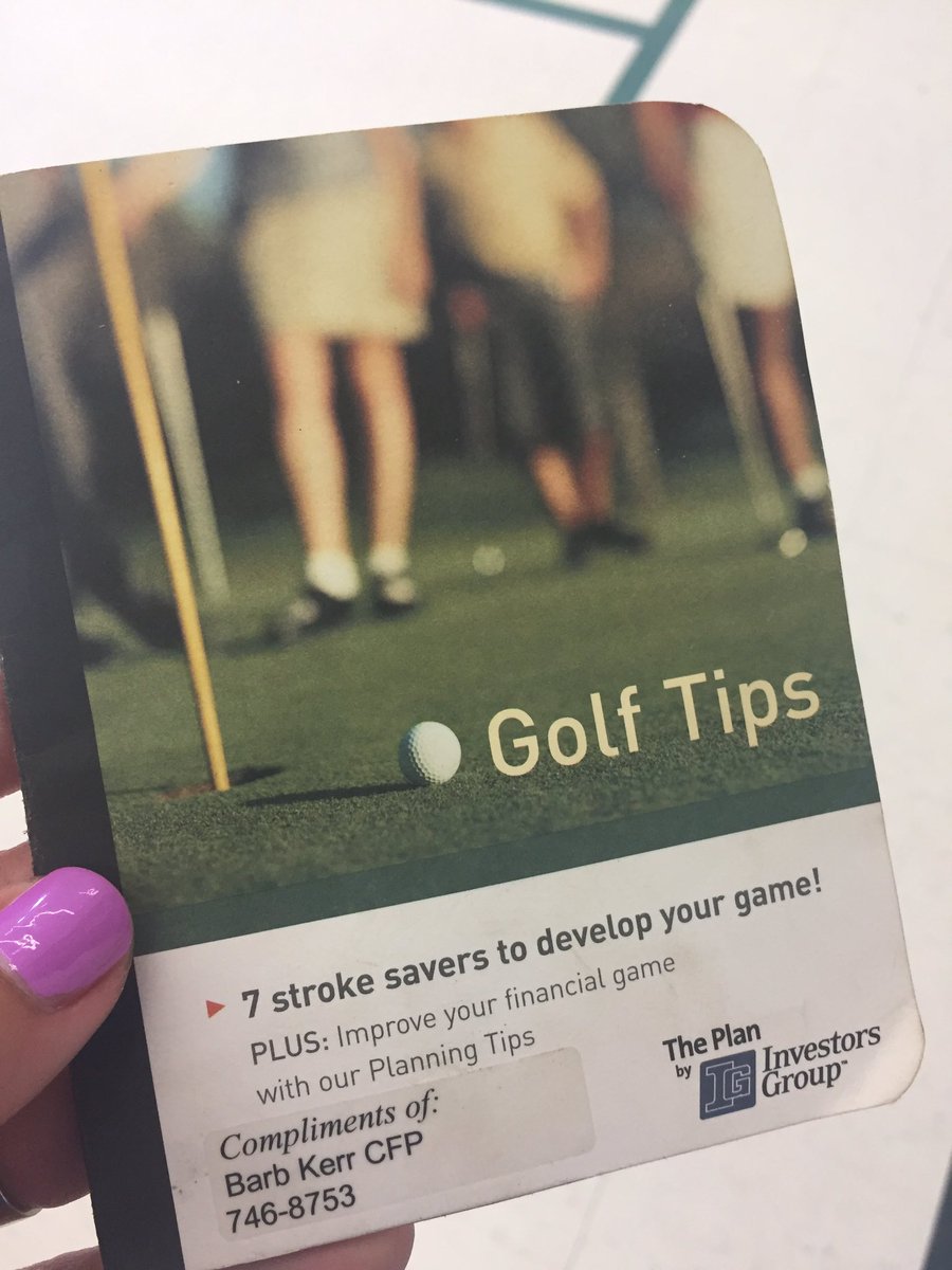 Loved my present #golftips from a #parrysoundstudent yesterday so thoughtful #etiquette #classyclap for Zach