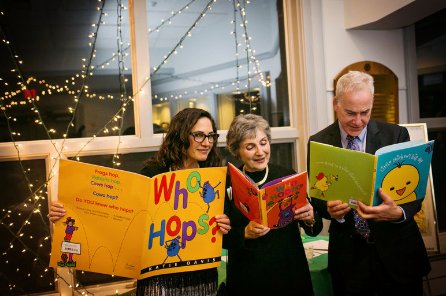 picturebksummit's tweet photo. What are you going to #getcaughtreading this month?? We caught our author-friend @KatieDavisBurps! #HookABook #amreading #picturebooks https://t.co/ZzRzLMQEWZ