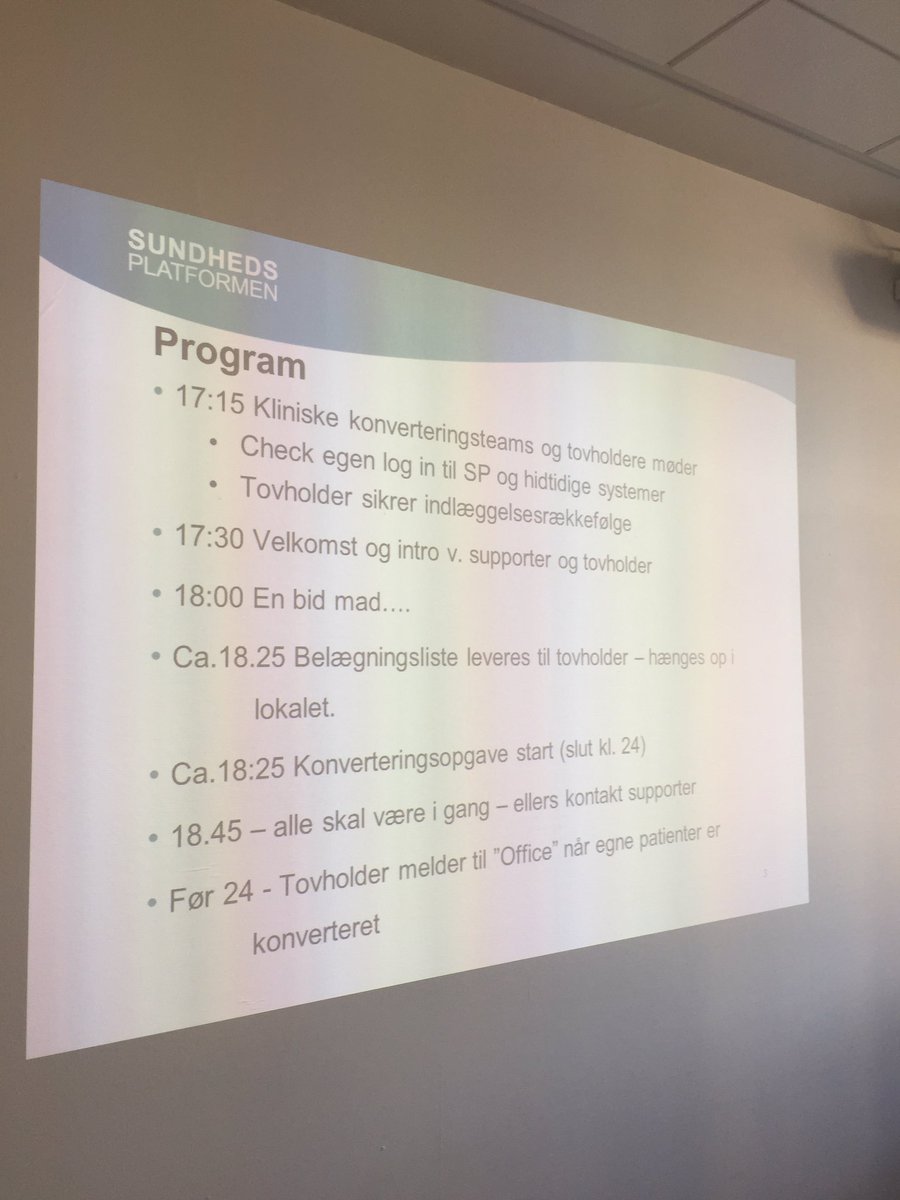 sunddebat's tweet photo. Så er der små 15 minutter til vi afliver #opus og #epm i @RegionH s #psykiatri og 9 timer til vi starter #sundhedsplatformen 👍🏼#splindefra https://t.co/cIydKwldxe