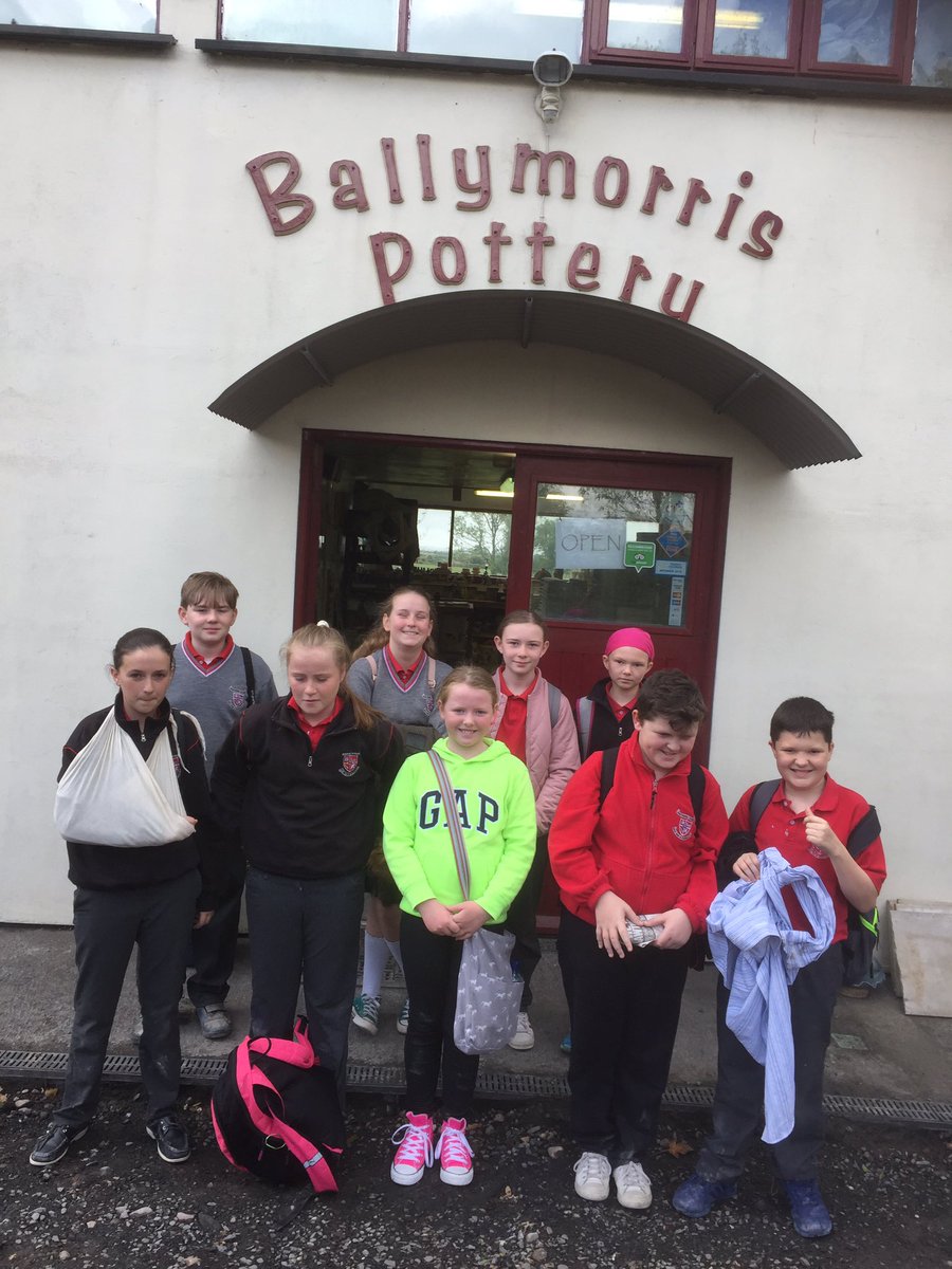 ennisns's tweet photo. For #outofclassroom day, the Reading Class went to Ballymorris pottery - first time in a real workshop. Time to get hands dirty! #EnnisNS https://t.co/wtozSbupBr