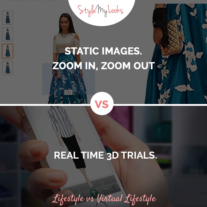 StyleMyLooksApp's tweet photo. Tired of boring ways of shopping online? Check out the #StyleMyLooks app for real time #3DTrials with your personal #3DAvataar https://t.co/643iP7bntU